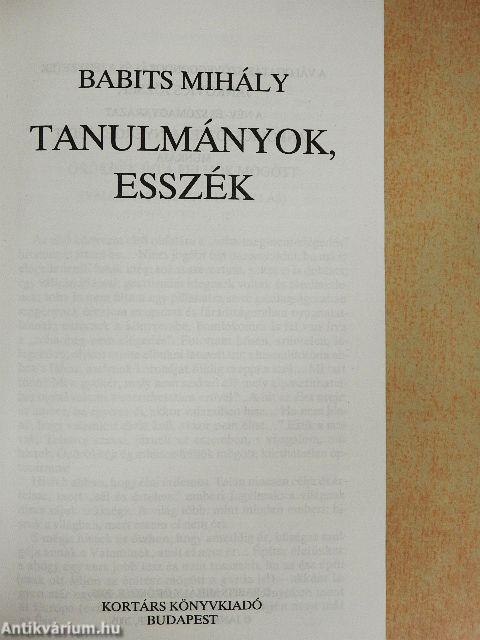Tanulmányok, esszék