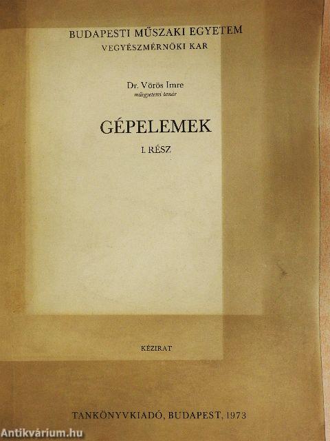 Gépelemek I.