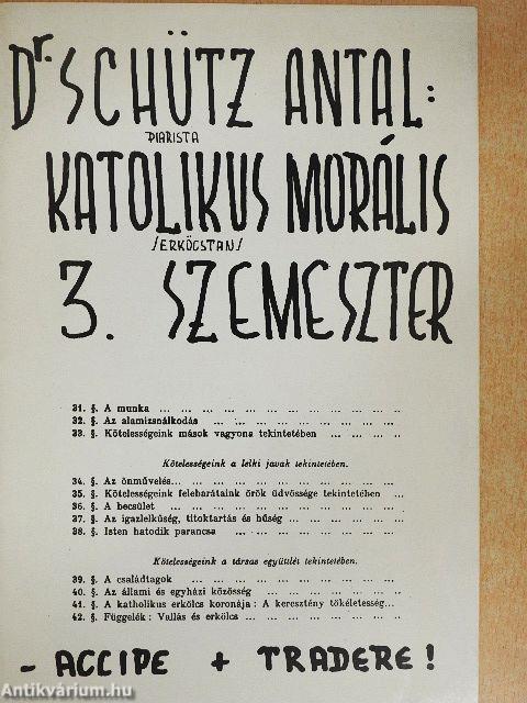 Katolikus morális 3. szemeszter