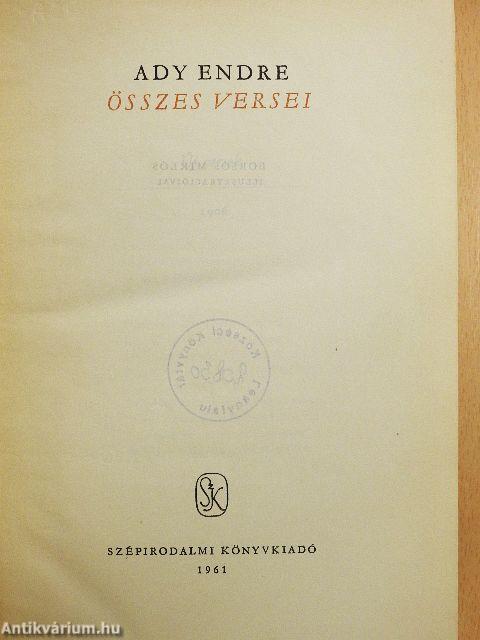 Ady Endre összes versei
