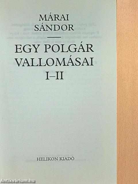 Egy polgár vallomásai I-II.