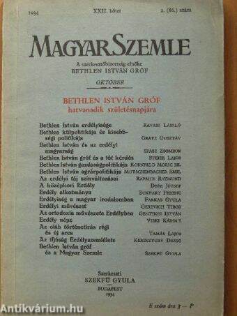 Magyar Szemle 1934. október