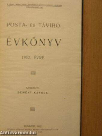 Posta- és táviró évkönyv 1912.