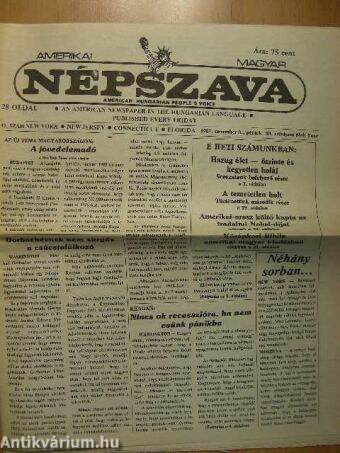 Amerikai Magyar Népszava 1987. november 6.