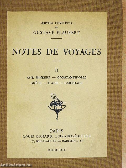 Notes de Voyages II.