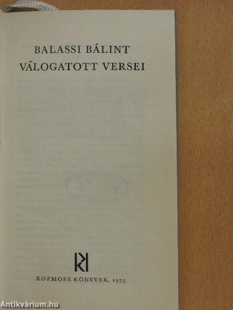 Balassi Bálint válogatott versei