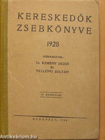 Kereskedők zsebkönyve 1928