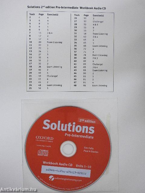 Solutions - Pre-Intermediate - Munkafüzet - CD-vel