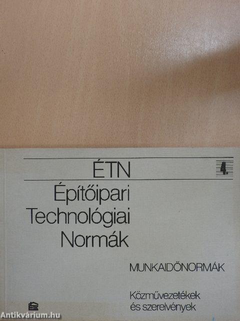 Építőipari technológiai normák 4.