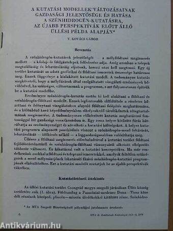 A kutatási modellek változásainak gazdasági jelentősége és hatása a szénhidrogén-kutatásra, az újabb perspektívák előtt álló üllési példa alapján