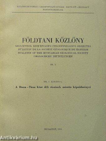 A Duna-Tisza köze déli részének miocén képződményei