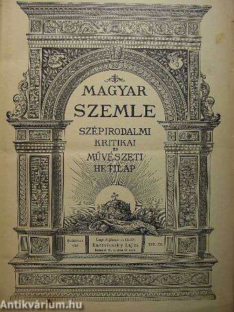 Magyar Szemle 1902. (nem teljes évfolyam)