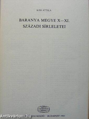 Baranya megye X-XI. századi sírleletei