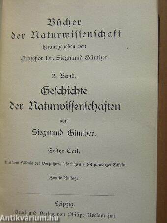 Grundriss der Naturphilosophie/Geschichte der Naturwissenschaften I-II. (gótbetűs)