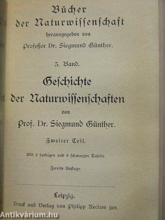 Grundriss der Naturphilosophie/Geschichte der Naturwissenschaften I-II. (gótbetűs)