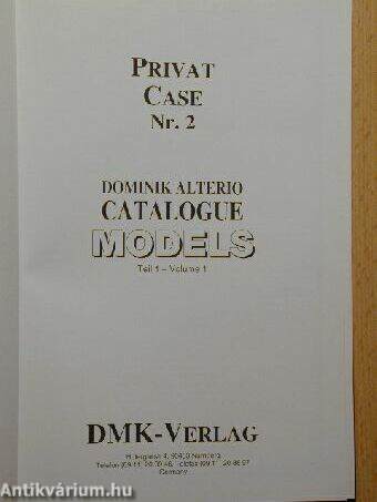 Catalogue Models Teil 1 - Volume 1