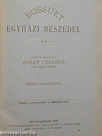 Bossuet egyházi beszédei I.