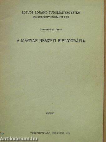 A magyar nemzeti bibliográfia