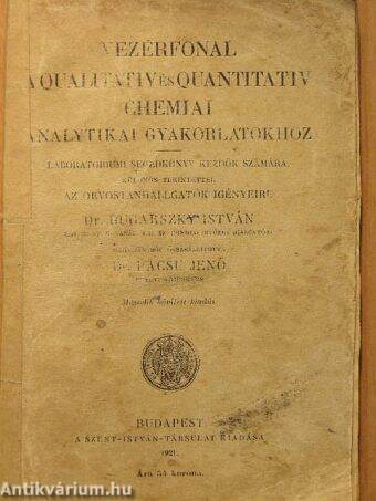 Vezérfonal a qualitativ és quantitativ chemiai analytikai gyakorlatokhoz