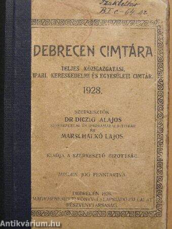 Debrecen cimtára