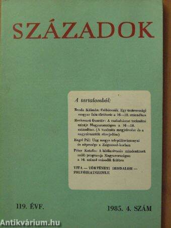 Századok 1985/4.