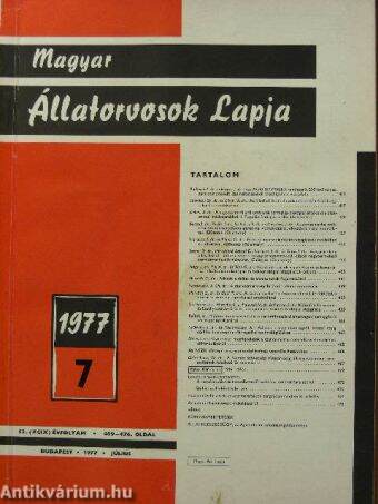 Magyar Állatorvosok Lapja 1977. július