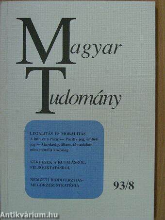 Magyar Tudomány 1993. augusztus