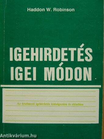 Igehirdetés igei módon