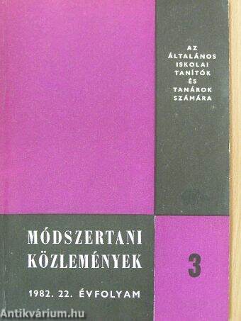 Módszertani közlemények 1982/3.