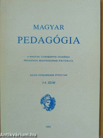 Magyar Pedagógia 1993/3-4.