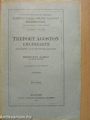 Trefort Ágoston emlékezete