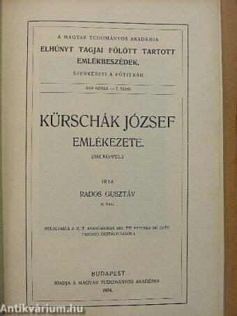 Kürschák József emlékezete