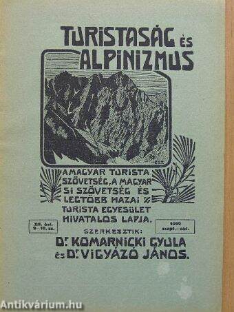 Turistaság És Alpinizmus 1922. szeptember-október