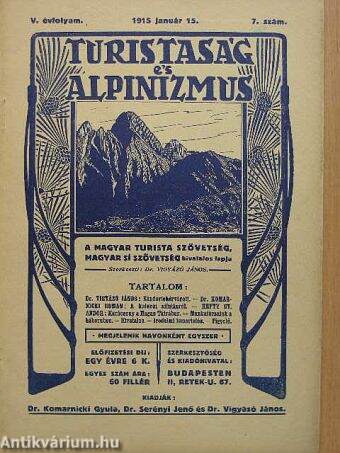 Turistaság És Alpinizmus 1915. január 15.