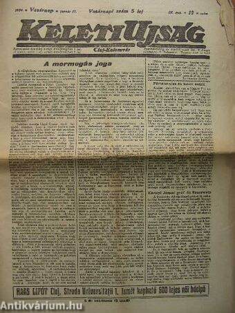 Keleti Ujság 1926. január 17.
