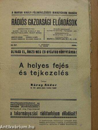 Rádiós Gazdasági Előadások 1934. A/15.