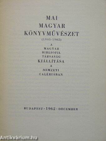 Mai magyar könyvművészet 1945-1962