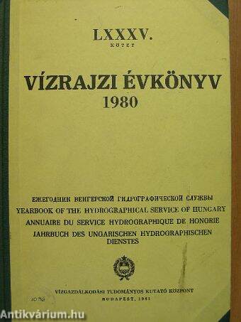Vízrajzi évkönyv 1980