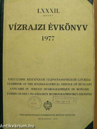 Vízrajzi évkönyv 1977