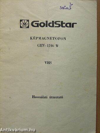 Goldstar képmagnetofon - GHV-1246 W VHS