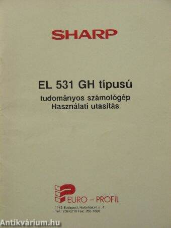 Sharp EL 531 GH típusú tudományos számológép
