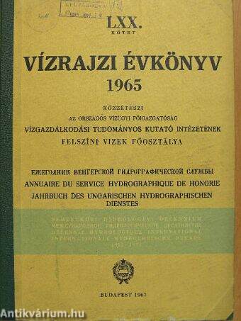 Vízrajzi évkönyv 1965