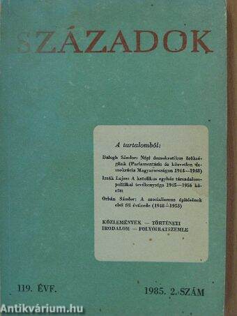 Századok 1985/2.