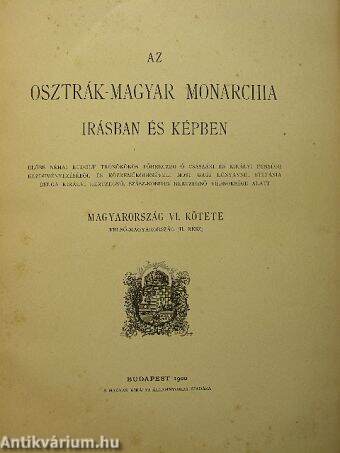 Az Osztrák-Magyar Monarchia irásban és képben - Magyarország VI.