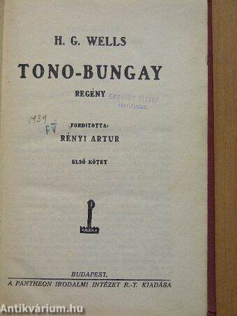 Tono-Bungay I-II.