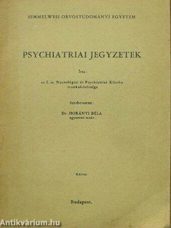 Psychiatriai jegyzetek