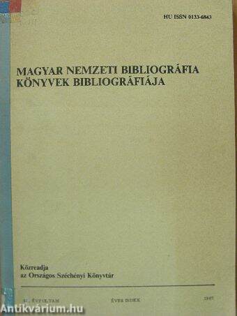 Magyar Nemzeti Bibliográfia 1987.