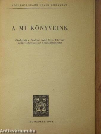 A mi könyveink 1960