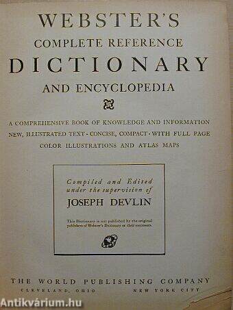 Webster's Complete Reference Dictionary and Encyclopedia