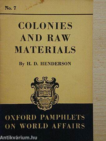 Colonies and Raw Materials